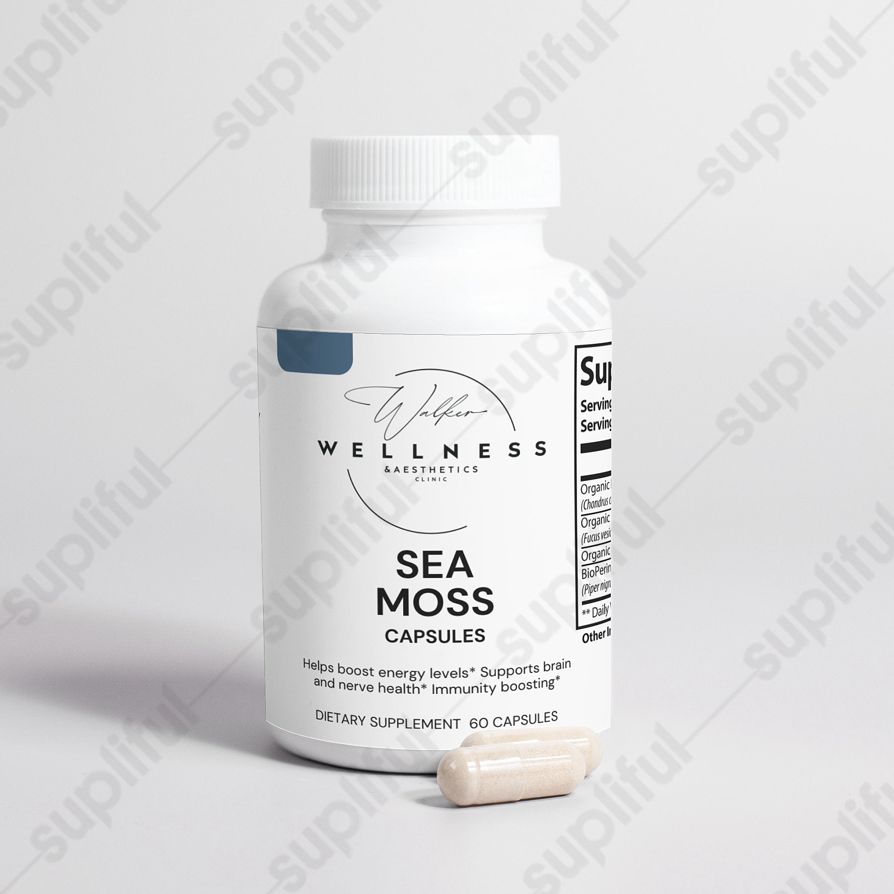 Sea Moss Dietary Supplement with Bladderwrack & Burdock Root