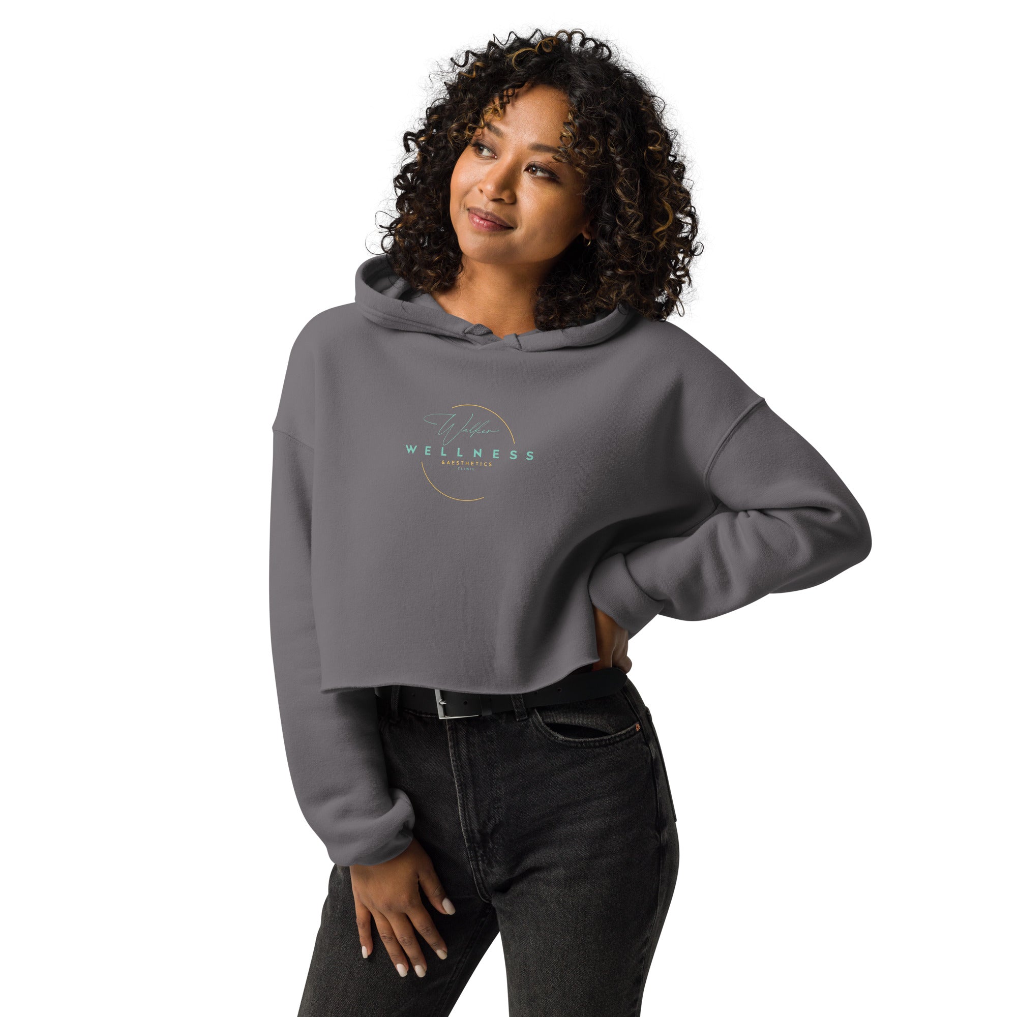 Trendy Crop Hoodie | Raw Hem & Matching Drawstrings